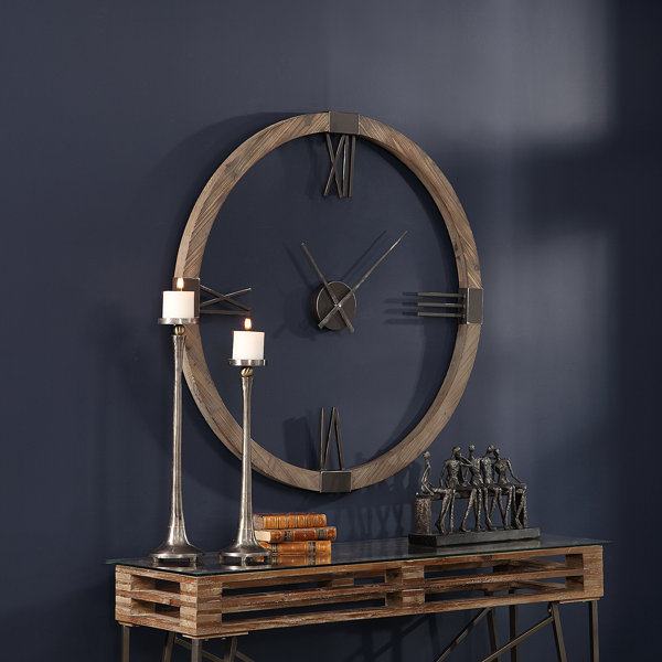 Uttermost Marcelo Wood Wall Clock Reviews Wayfair